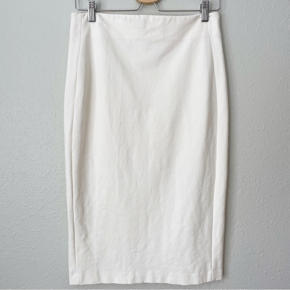 Vince Camuto cream Ponte pencil skirt stretchy S - Picture 5 of 11